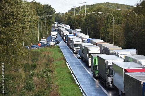 Canvastavla transport TIR camion embouteillage bouchon circulation trafic