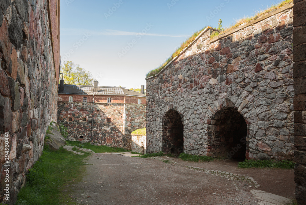 Old Fortress Walls in Suomenlinna