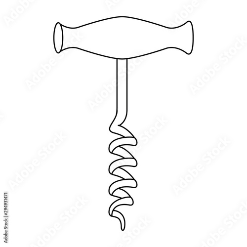 corkscrew utensil icon design