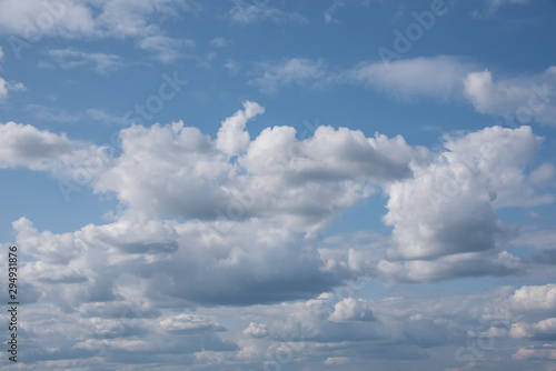 Clouds on blue sky . Background .