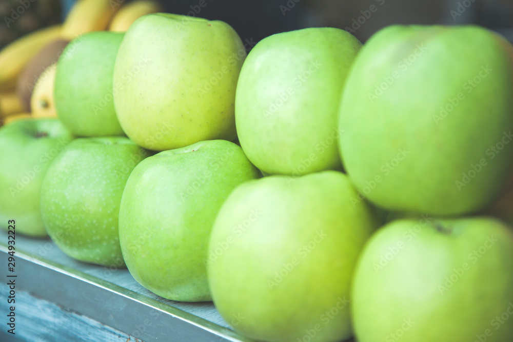 green apple in street