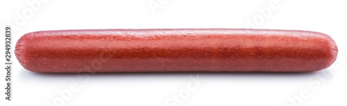 Frankfurter sausage isolated on white background.