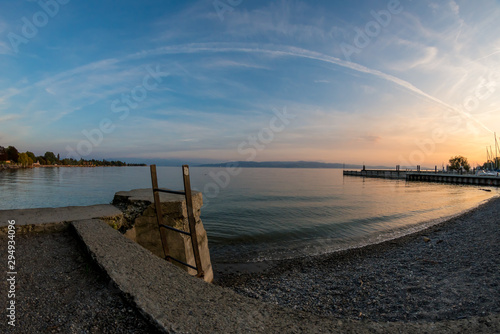 Lake landscape in Kressbronn am Bodensee 