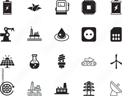 factory vector icon set such as: mill, lamp, signal, transmission, efficient, shipping, broadcasting, solar, television, contour, satellite, construction, saver, volt, box, farm, reaction, sim, spa photo