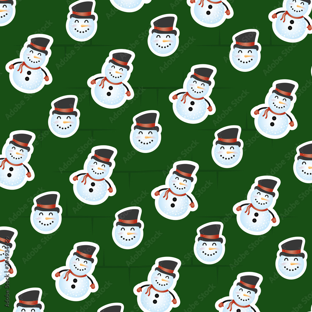 merry christmas card with snowman pattern merry christmas card with snowman pattern