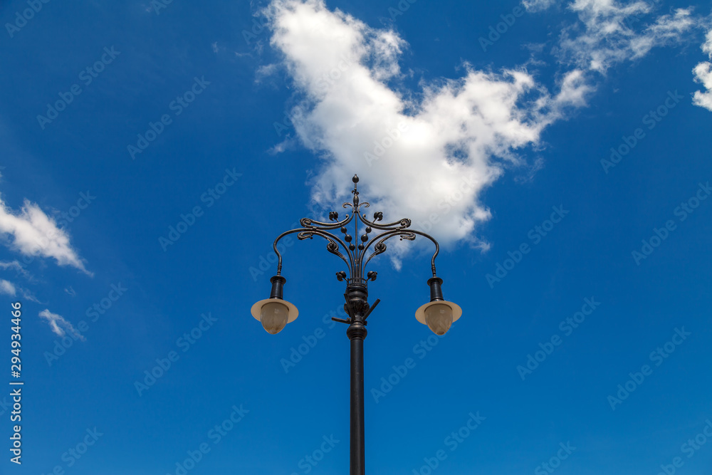 Gas, street antique lamp mounted on European streets Gas, street antique lamp mounted on European streets