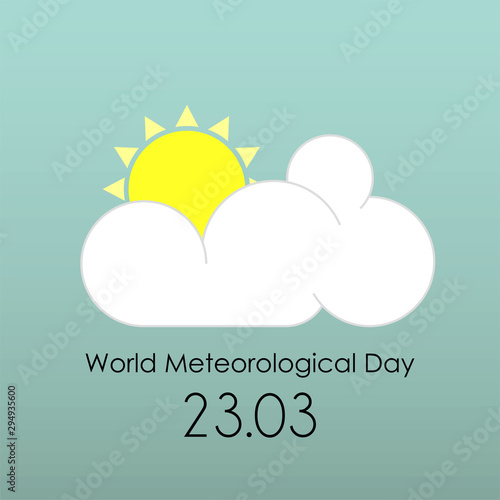 World Meteorological Day with overcast cloud icon