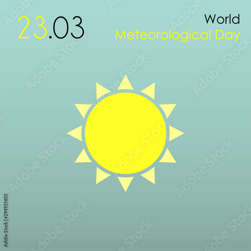 World Meteorological Day with sun icon