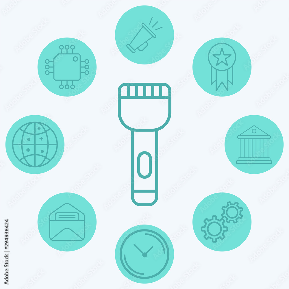 Flashlight vector icon sign symbol Flashlight vector icon sign symbol