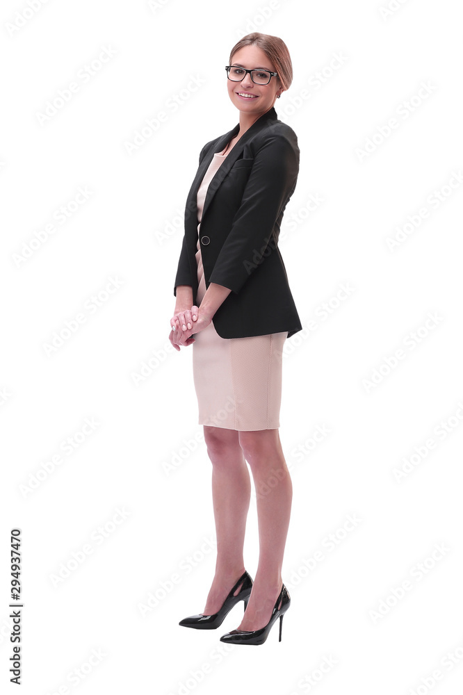 full length . portrait of a successful young business woman full length . portrait of a successful young business woman