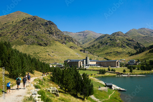 Nuria Valley with lake photo