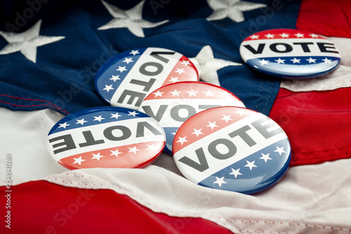 Фотография Democrat vs republican poll, democratic decision and primary voting conceptual i