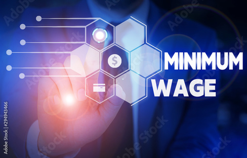 фотографія Conceptual hand writing showing Minimum Wage