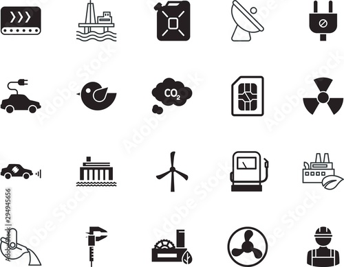 factory vector icon set such as: sim, avatar, autopilot, builder, dioxide, handle, contour, panel, foundry, cast, drilling, rotate, cooler, radar, cartoon, package, broadcast, cable, circle, plastic