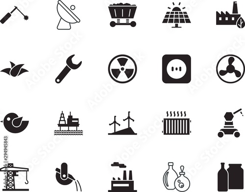 factory vector icon set such as: cell, radiator, slag, radar, smelting, silicone walley, resource, clean, leaves, abstract, casting, ocean, hand, lift, material, winter, different, s, panel, airflow