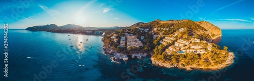 Photo giant panorama of majorca - picture taken by a drone