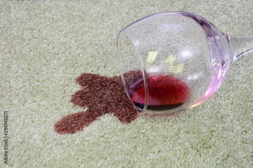 Spilt Red Wine on Carpet