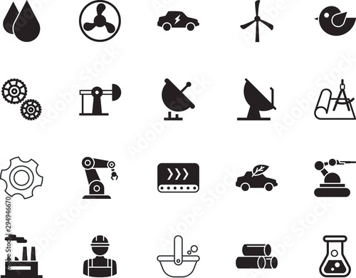 factory vector icon set such as: smoke, automated, fuel, pipeline, chemistry, green, airflow, label, wing, house, hard, package, icons, avatar, cute, project, conduit, beaker, education, assembly