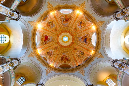 Interiors of Frauenkirche (Church of Our Lady), Dresden, Germany