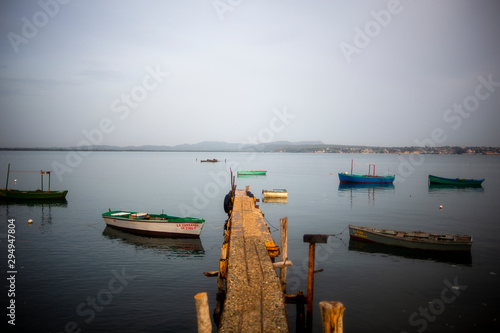 Fishing boats are seen in the bay of Gibara, a municipality in eastern Cuba. photo