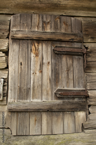 Medieval rustic entrance of a Norwegian home