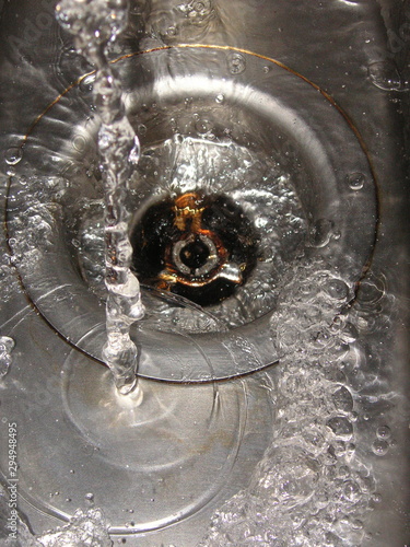 water down the drain