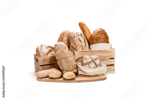 Panel kuchenny z motywem Fresh bread composition