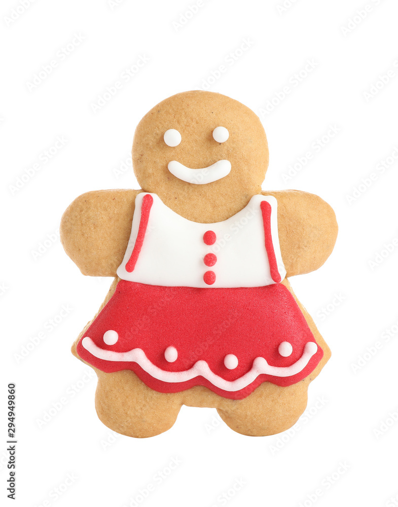 Tasty homemade Christmas cookie on white background Tasty homemade Christmas cookie on white background