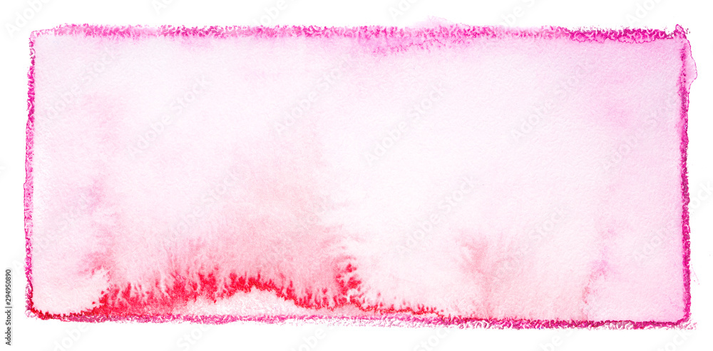 Obraz premium watercolor red rectangular with saturated edges. background for design with texture