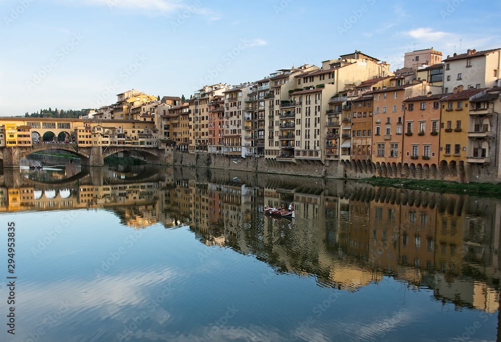 Florentine Buildings Reflected in the Arno River