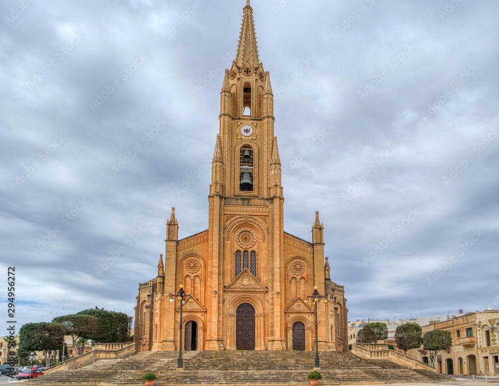 Tower of the Ghajnsielem Parish Church, Mgarr, Goza island, Malta