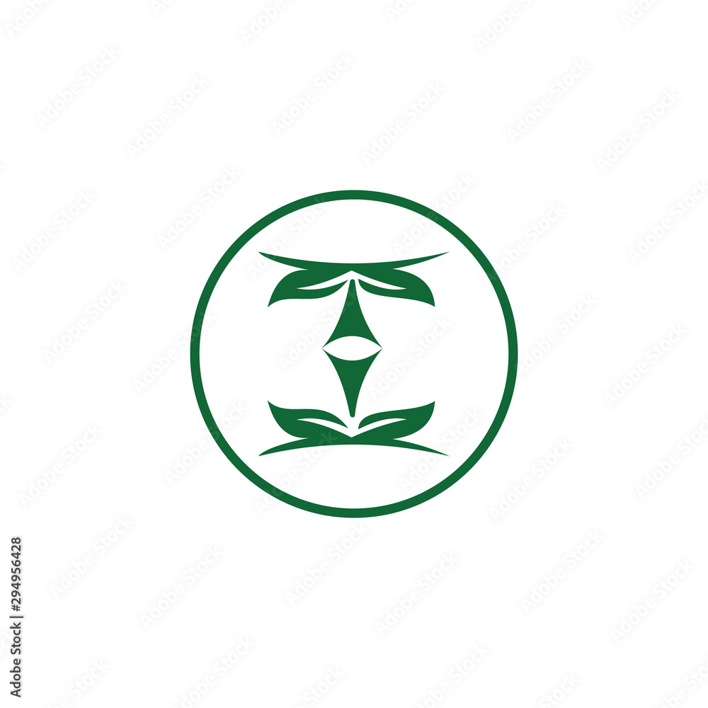Organic leaf logo vector template Organic leaf logo vector template