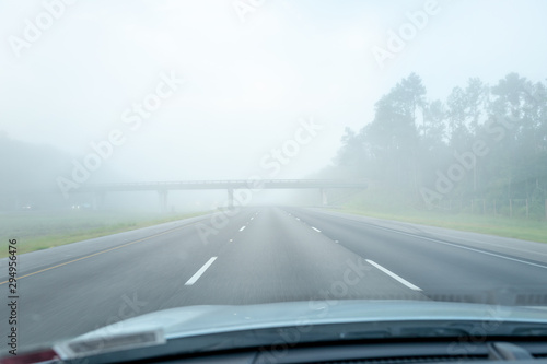 Driving in thick fog