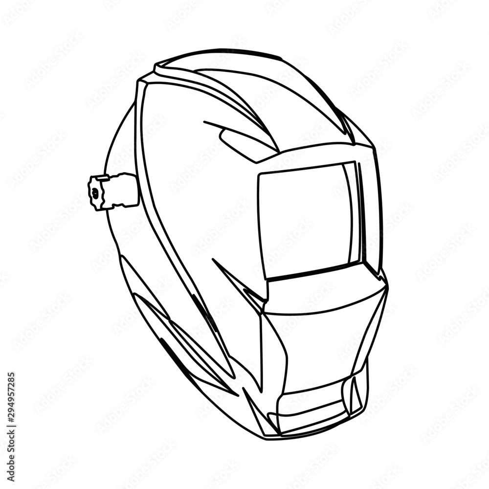 welding helmet contour vector ellustration welding helmet contour vector ellustration