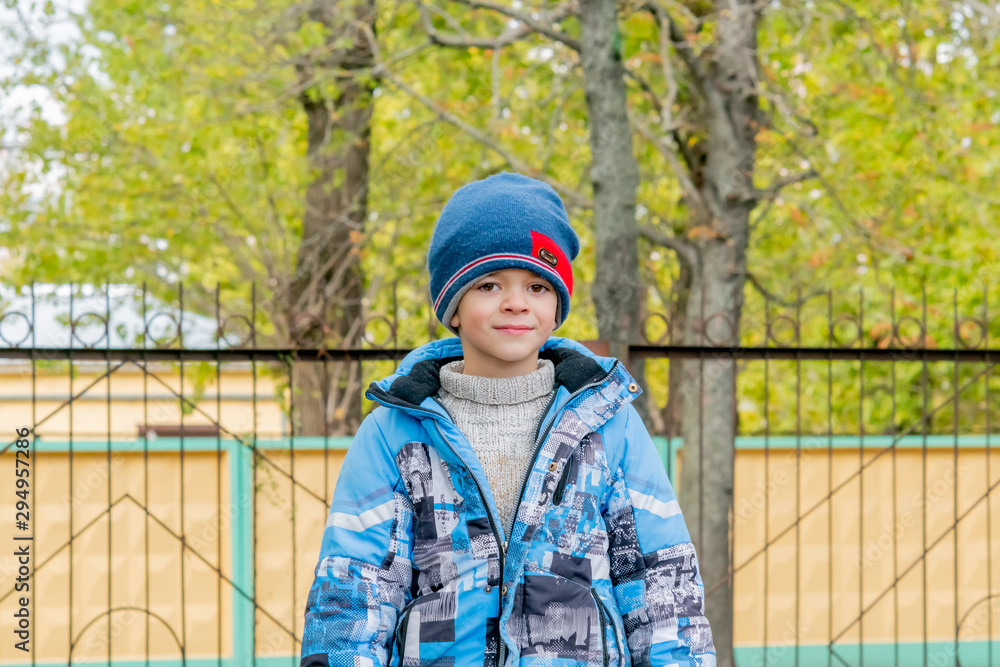 Little boy in the Park in autumn Little boy in the Park in autumn