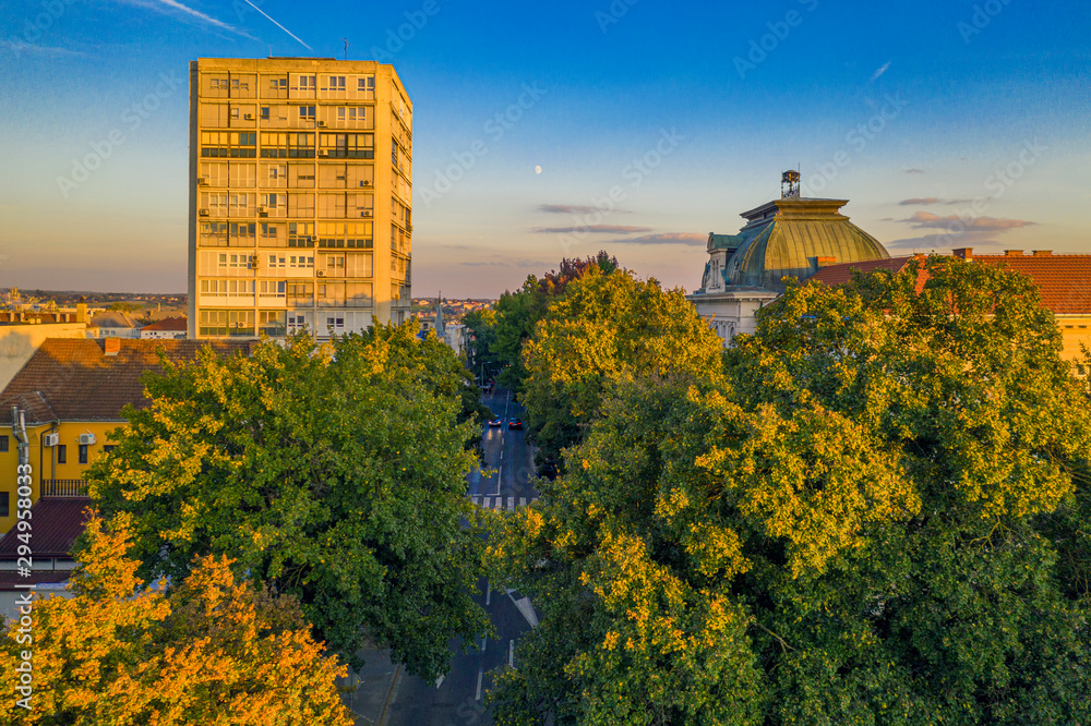 Obraz premium Bjelovar from the air (Bjelovar Bilogora County, Croatia)