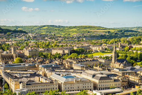 City of Bath, Somerset, England, view from Alexandra Park.