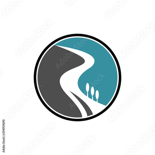 path asphalt road street highway vector logo
