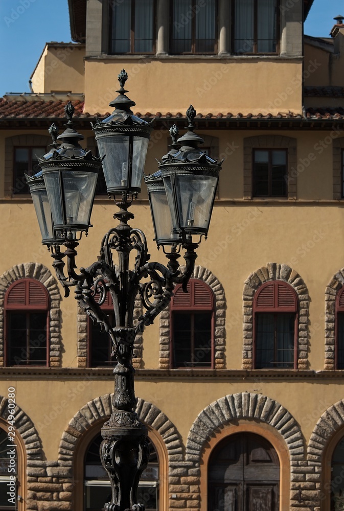 Ornate Lamppost in Florence Italy