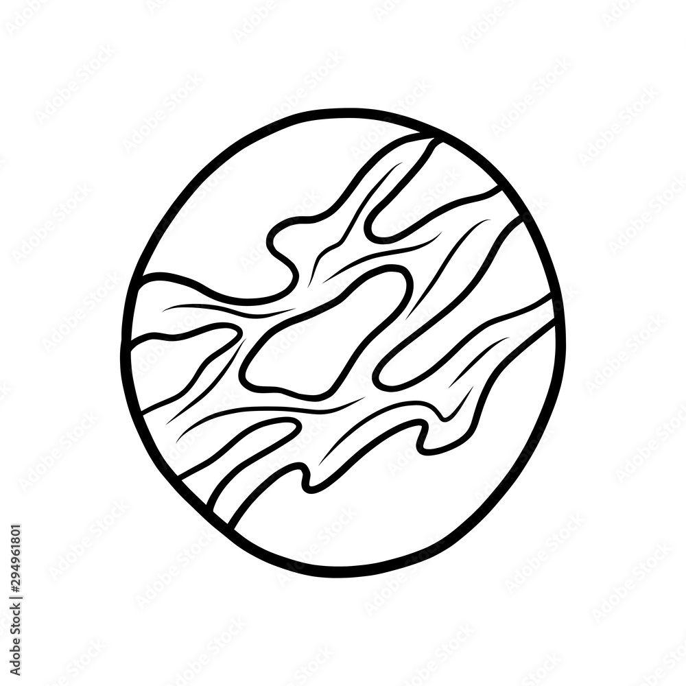 Hand drawn Mars isolated on a white. Vector illustration. Hand drawn Mars isolated on a white. Vector illustration.