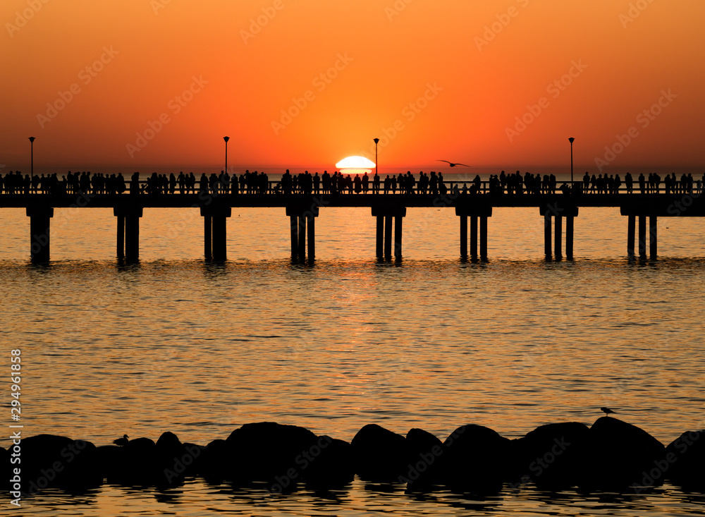 Fototapeta premium Sunset in Palanga (Lithuania, the Baltic Sea)