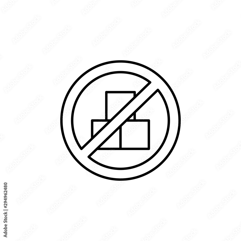 No candy, sugar icon. Element of Health life icon. Thin line icon No candy, sugar icon. Element of Health life icon. Thin line icon
