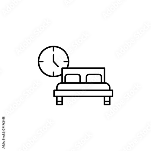 Bed, sleep icon. Element of Health life icon. Thin line icon