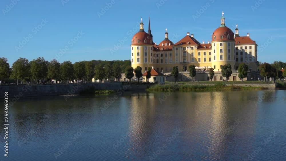 Castle Moritzburg near Dresden, Germany. Shot taken from the main road around a lake next to the castle. Castle Moritzburg near Dresden, Germany. Shot taken from the main road around a lake next to the castle.