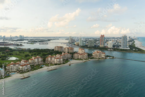 Drone aerials Miami Beach Fisher Island