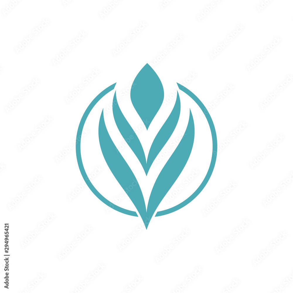 Organic leaf logo vector template Organic leaf logo vector template