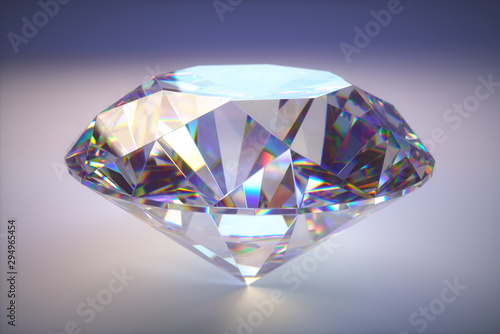 Giant Diamond Gem With Clipping Path