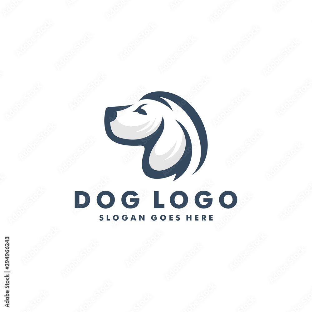 Dog head logo design template icon vector illustration Dog head logo design template icon vector illustration