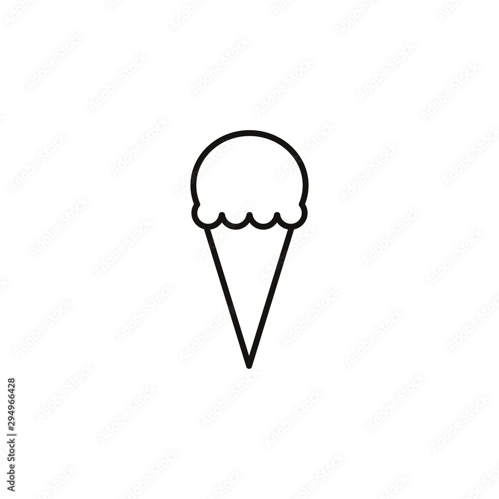 ice cream cone sweet and candies icon line ice cream cone sweet and candies icon line