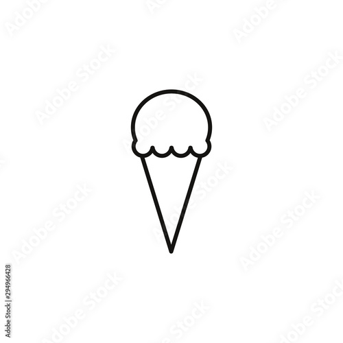 ice cream cone sweet and candies icon line